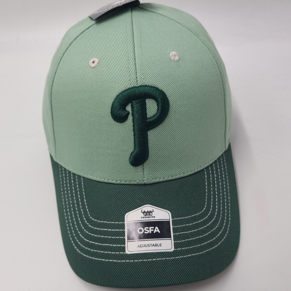 Philadelphia Phillies Hat Snapback Fan Favorite Green MLB Baseball Two Tone Men
